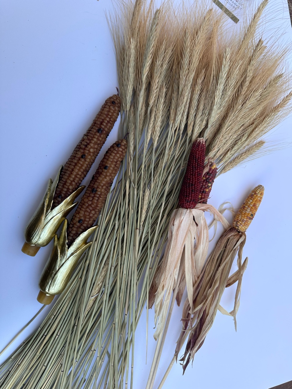Thanksgiving Bundle NDecor Golden Corn Cob Decorative Stems - Autumn Home Accent